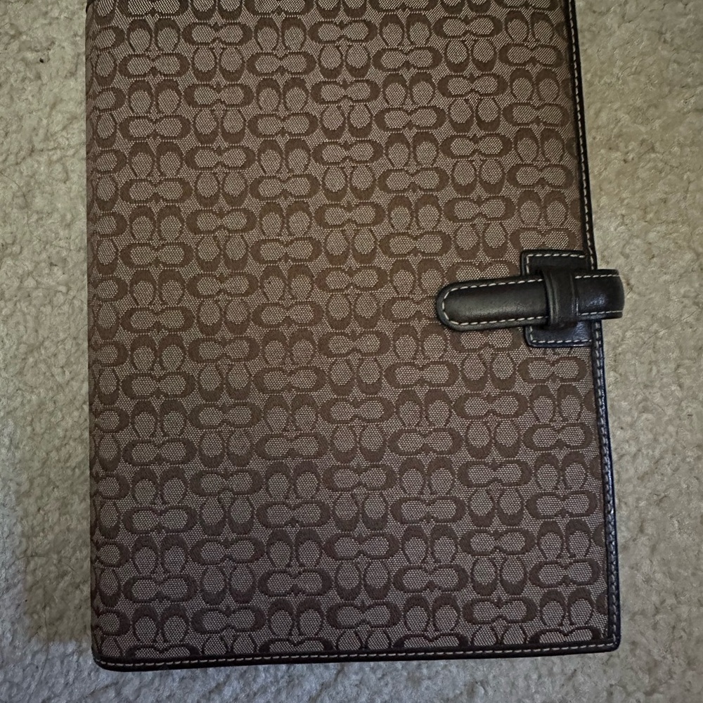 Coach planner/notepad cover